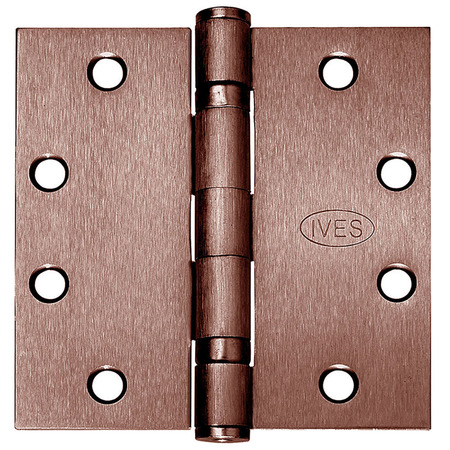 IVES Ball Bearing Butt Hinge, 4-1/2" x 4-1/2", Square, 613, NRP, Standard 5BB1 4.5X4.5 613 NRP